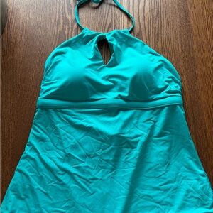 Athleta Teal Halter tankini top